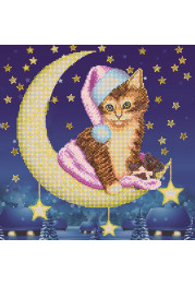 Bead Embroidery Pattern on Art Canvas "Lunar evening"