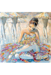 Bead Embroidery Pattern on Art Canvas "After the premiere"