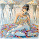 Bead Embroidery Pattern on Art Canvas "After the premiere"