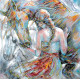 Bead Embroidery Pattern on Art Canvas "Faithfull"