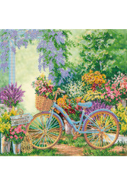 Bead Embroidery Pattern on Art Canvas "In the style of retro"