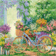 Bead Embroidery Pattern on Art Canvas "In the style of retro"