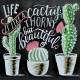 Bead Embroidery Pattern on Art Canvas "Life is beautiful"