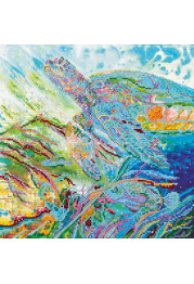 Bead Embroidery Pattern on Art Canvas "Gulf Stream"
