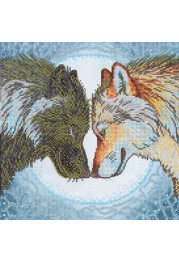 Bead Embroidery Pattern on Art Canvas "Couple…"