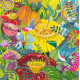 Bead Embroidery Pattern on Art Canvas "Tropical morning"