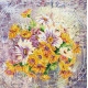 Bead Embroidery Pattern on Art Canvas "Orange dreams"