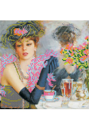 Bead Embroidery Pattern on Art Canvas "The Parisian Woman"