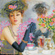 Bead Embroidery Pattern on Art Canvas "The Parisian Woman"