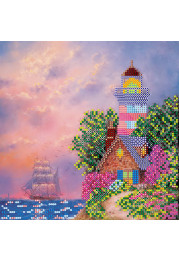 Bead Embroidery Pattern on Art Canvas "Beacon"