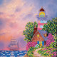 Bead Embroidery Pattern on Art Canvas "Beacon"