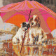 Bead Embroidery Pattern on Art Canvas "Friends"