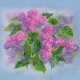 Bead Embroidery Pattern on Art Canvas "Purple haze"