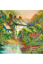 Bead Embroidery Pattern on Art Canvas "Backwater"