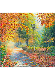 Bead Embroidery Pattern on Art Canvas "Transparent autumn"