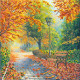Bead Embroidery Pattern on Art Canvas "Transparent autumn"
