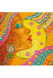 Bead Embroidery Pattern on Art Canvas "African girl"