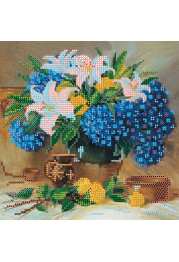 Bead Embroidery Pattern on Art Canvas "Summer nostalgy"