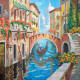 Bead Embroidery Pattern on Art Canvas "Venice"