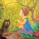 Bead Embroidery Pattern on Art Canvas "Firefly"