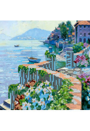 Bead Embroidery Pattern on Art Canvas "Sea view"