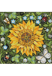 Bead Embroidery Pattern on Art Canvas "July heat"