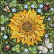 Bead Embroidery Pattern on Art Canvas "July heat"