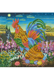 Bead Embroidery Pattern on Art Canvas "Peace, love and understanding"