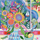 Bead Embroidery Pattern on Art Canvas "Flowers by the Sea"