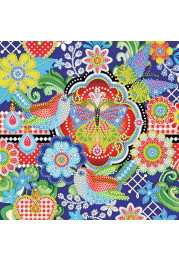 Bead Embroidery Pattern on Art Canvas "Twitter bird"