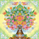 Bead Embroidery Pattern on Art Canvas "Fairy tree"