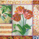 Bead Embroidery Pattern on Art Canvas "Satin petals"