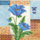 Bead Embroidery Pattern on Art Canvas "Heavenly blue"