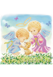 Bead Embroidery Pattern on Art Canvas "True friend"