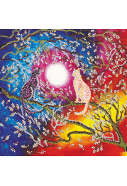 Bead Embroidery Pattern on Art Canvas "March love"