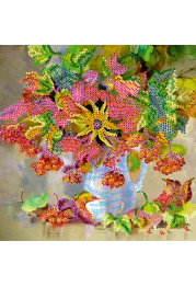 Bead Embroidery Pattern on Art Canvas "Gifts of Autumn"