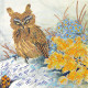 Bead Embroidery Pattern on Art Canvas "Owl"
