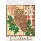 Bead Embroidery Pattern on Art Canvas "Owl and holly"