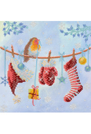 Bead Embroidery Pattern on Art Canvas "Good New Year spirit"