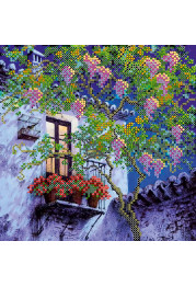 Bead Embroidery Pattern on Art Canvas "Quaet evening"