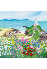 Bead Embroidery Pattern on Art Canvas "Steppe in bloom"