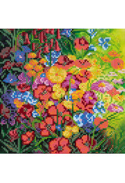 Bead Embroidery Pattern on Art Canvas "Flower canvas"