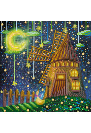 Bead Embroidery Pattern on Art Canvas "Starry dawn"