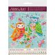 Bead Embroidery Pattern on Art Canvas "Owls are friends"