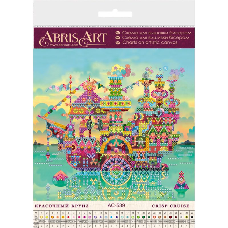 Bead Embroidery Pattern on Art Canvas "Crisp cruise"