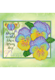 Bead Embroidery Pattern on Art Canvas "The charm of summer"