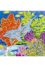Bead Embroidery Pattern on Art Canvas "Sea walk"