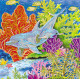 Bead Embroidery Pattern on Art Canvas "Sea walk"