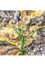 Bead Embroidery Pattern on Art Canvas "Flecks of sunlight"