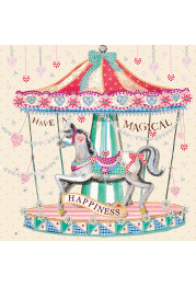 Bead Embroidery Pattern on Art Canvas "Carousel of happiness"